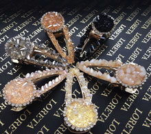 Load image into Gallery viewer, Crystal Marble Stone Hair Clip Set (6pcs)