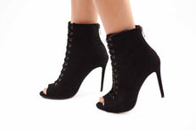 Load image into Gallery viewer, Brooke: Black Lace up Booties