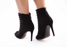 Load image into Gallery viewer, Brooke: Black Lace up Booties