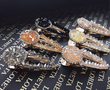 Load image into Gallery viewer, Crystal Marble Stone Hair Clip Set (6pcs)
